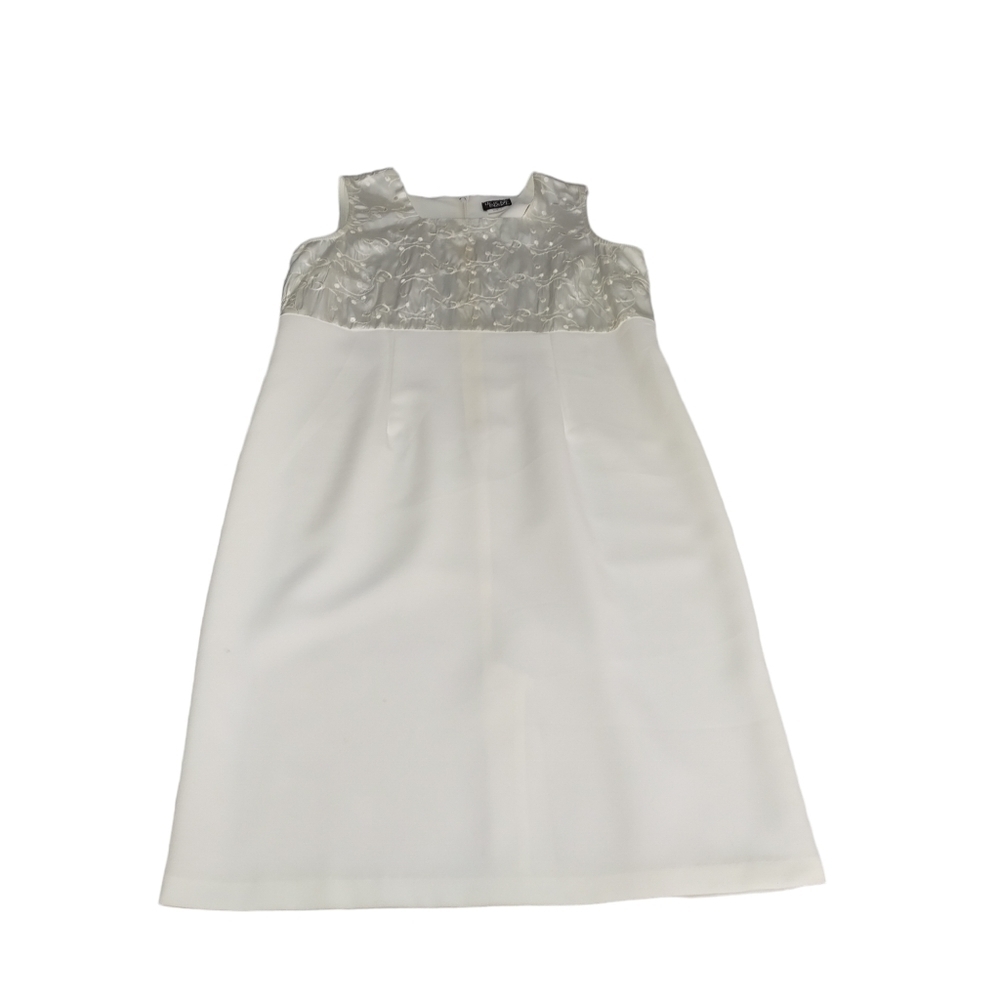 Helen Blake Women's Cream White Embroidered Sleeveless Dress 14 - Picture 5 of 9